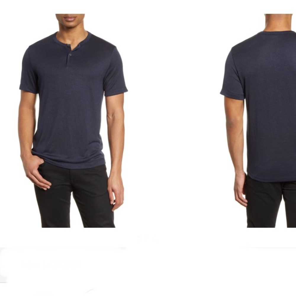 Theory Gaskell Short Sleeve Henley T-shirt